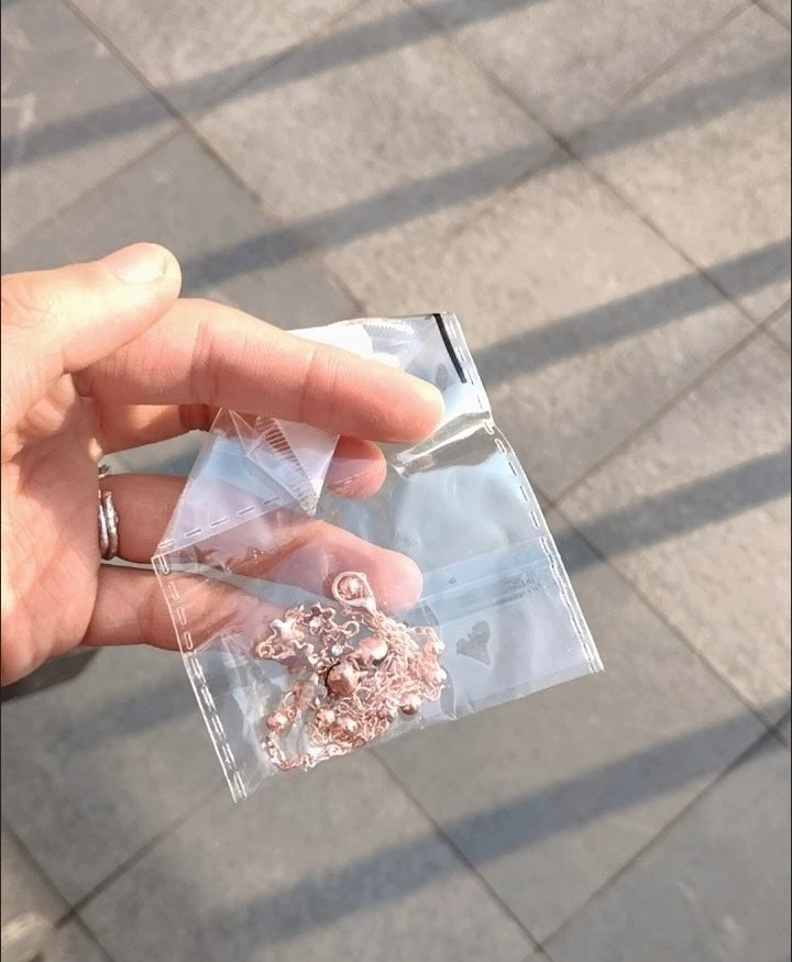 琺瑯花朵雙層鈴鐺腳鏈