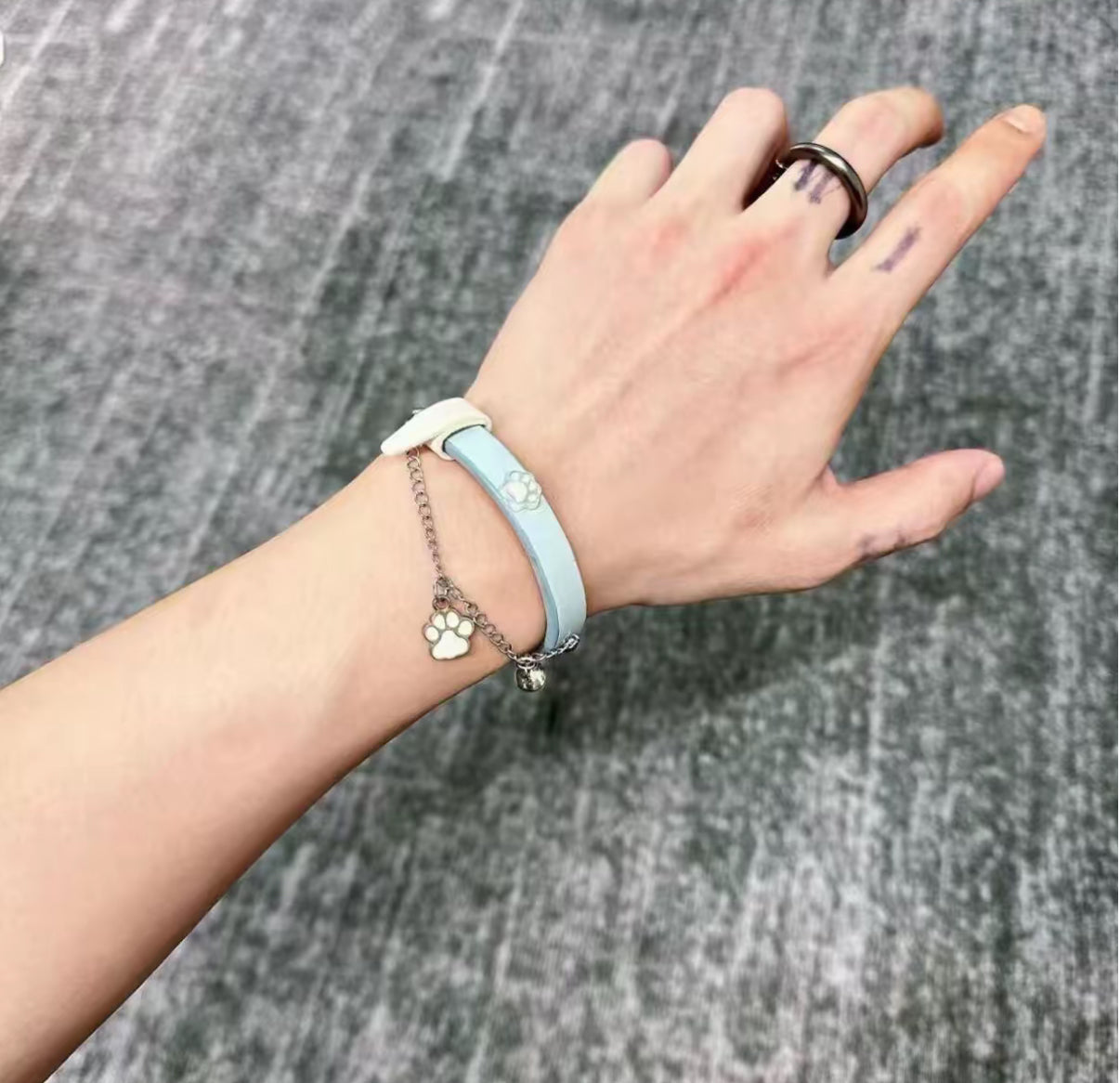 感應發光小貓爪項鍊手環套組