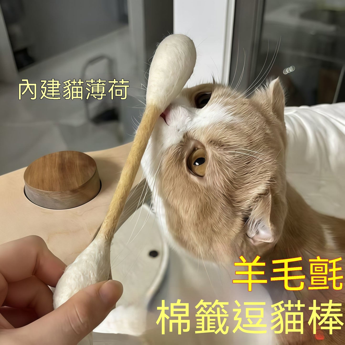 羊毛氈大棉簽逗貓棒