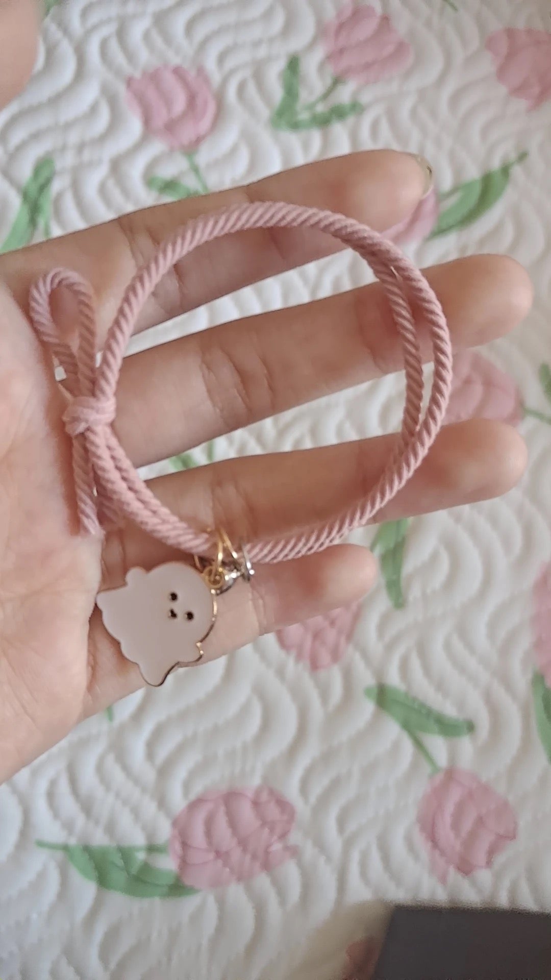 卡通粉黑幽靈磁吸手鏈