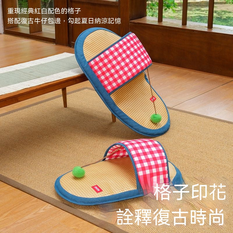 夏季藤席吊球寵物窩墊