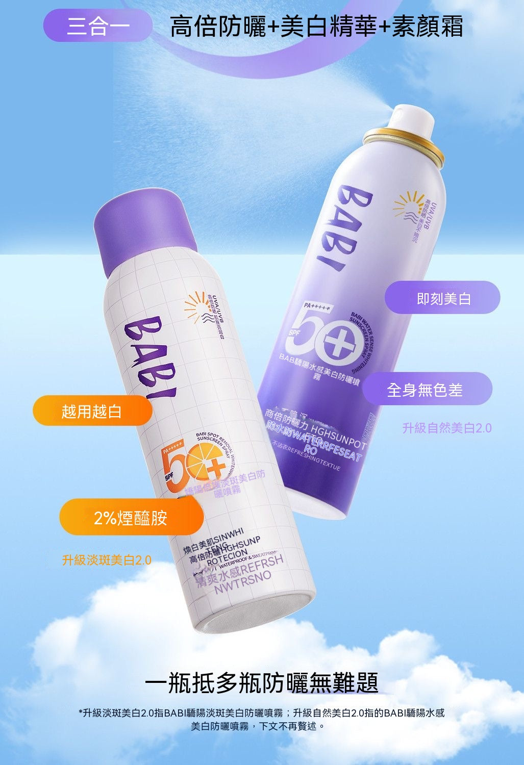 淡斑美白防曬噴霧