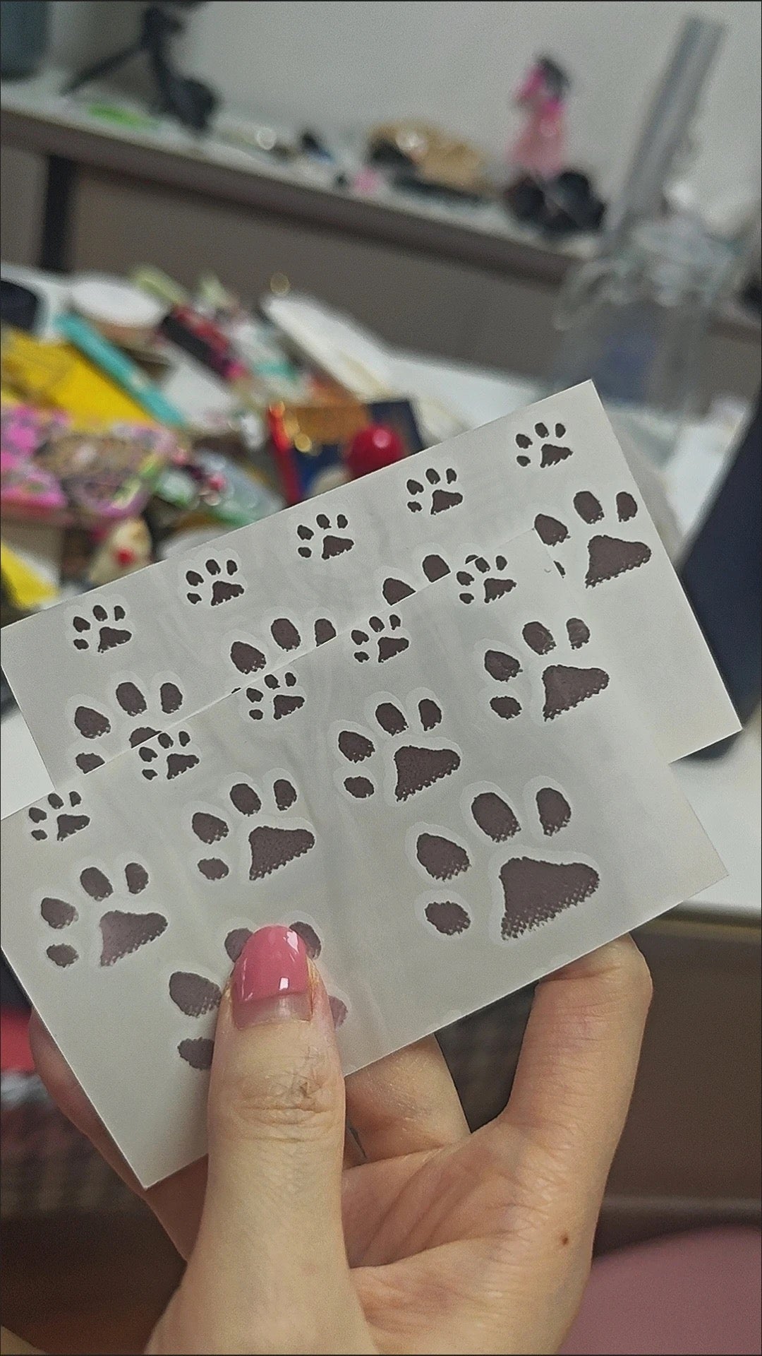 貓爪溫變變色紋身貼