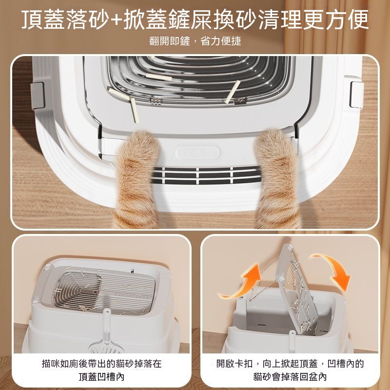 雙開門全封閉超大號貓砂盆