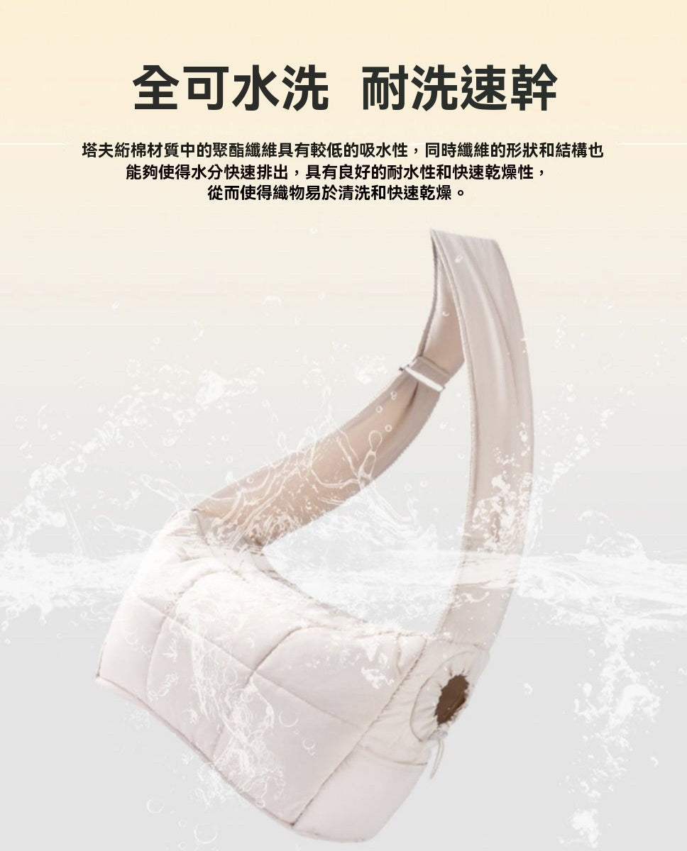 紡棉簡約外出斜挎包（貓咪外出包）