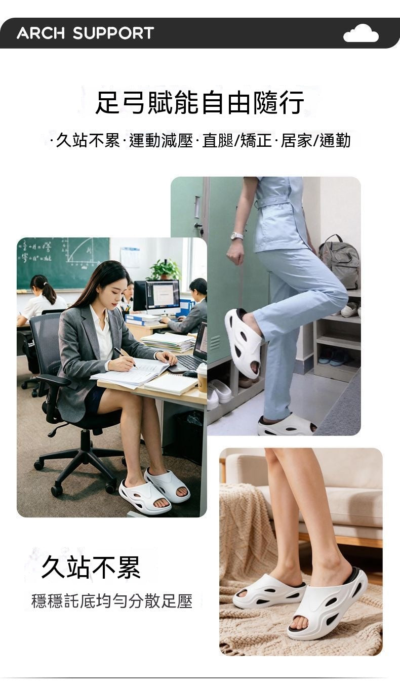 鯨雲拖足弓支撐拖鞋