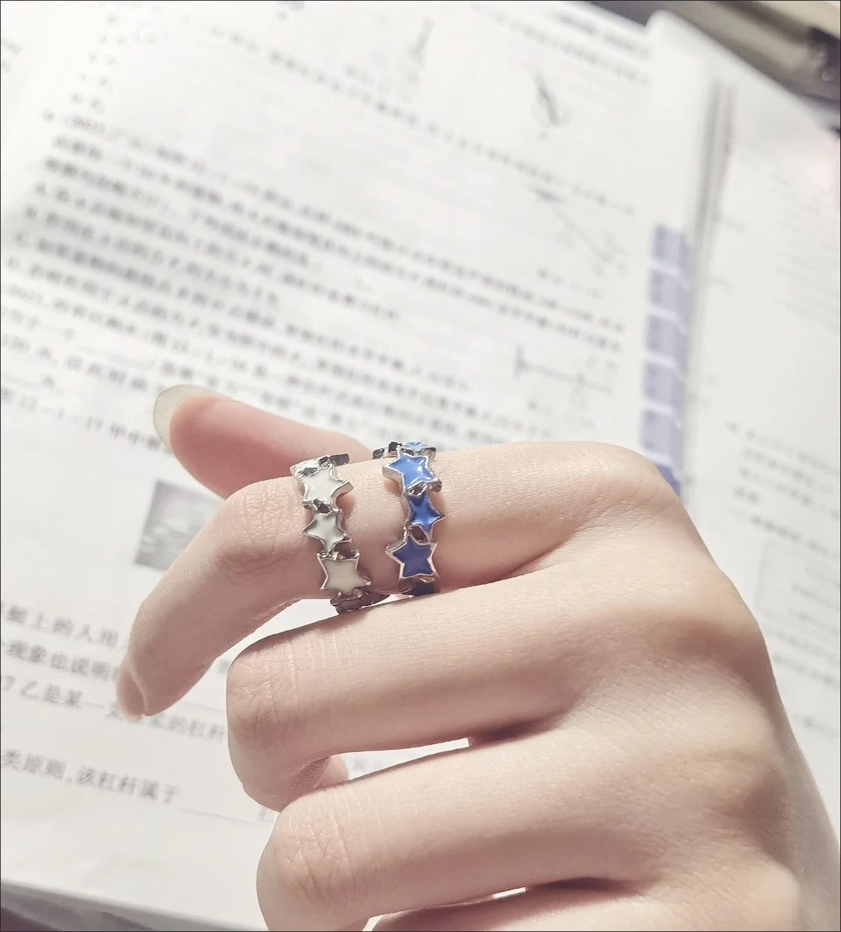 不規則星星元素開口戒指
