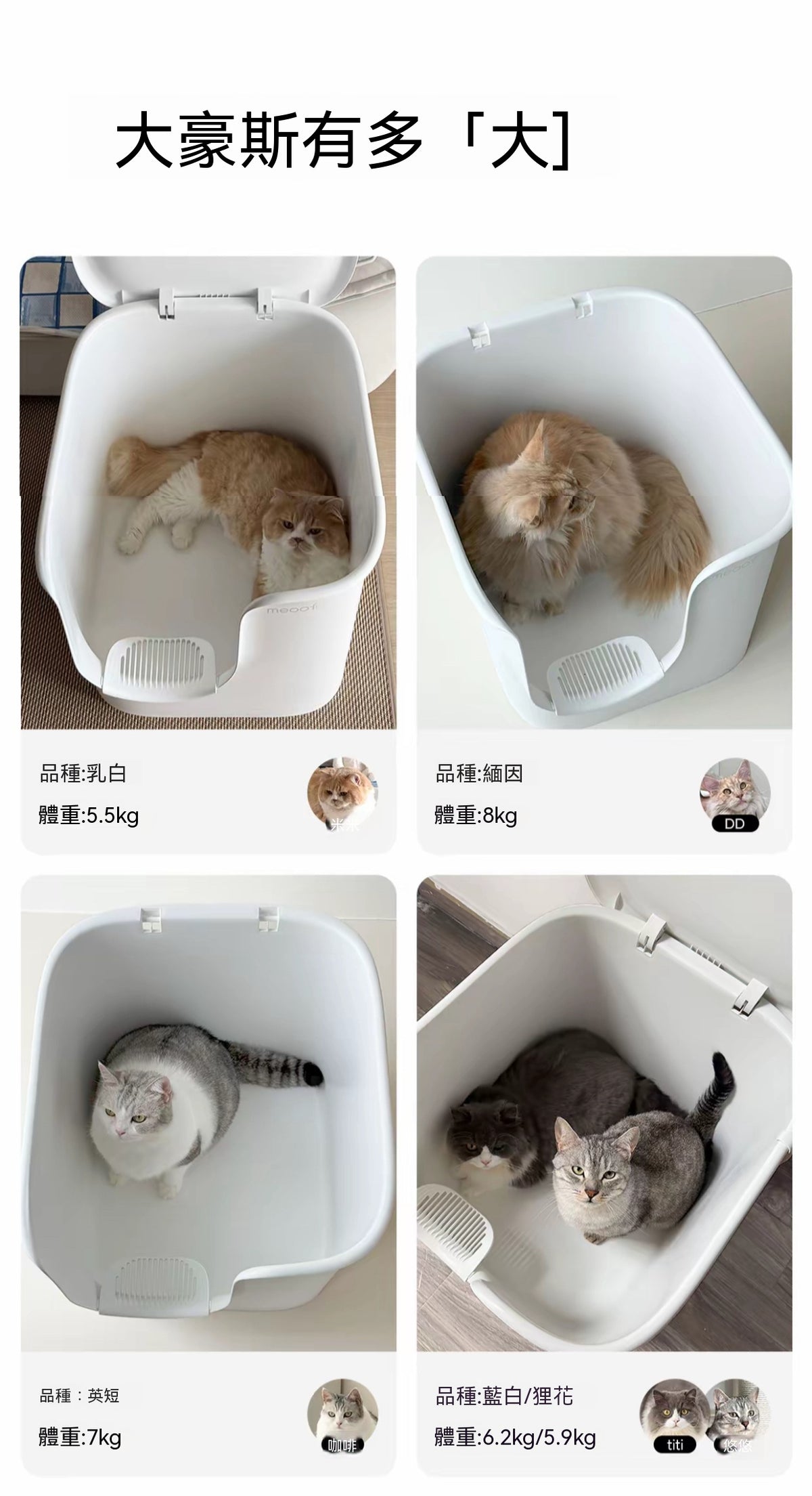 大豪斯超大號半封閉貓砂盆