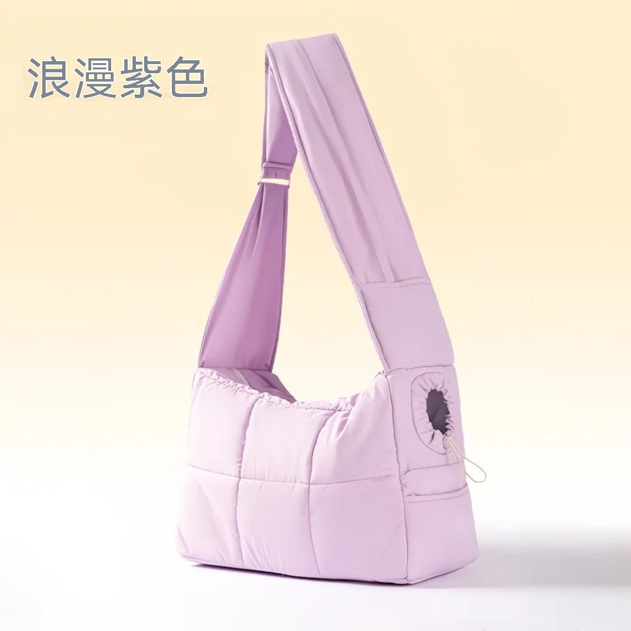 紡棉簡約外出斜挎包（貓咪外出包）
