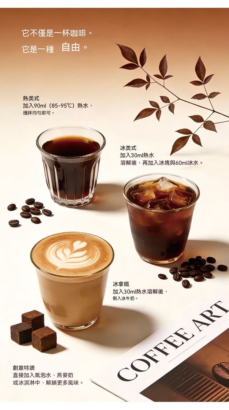即沖莊園凍乾咖啡方塊