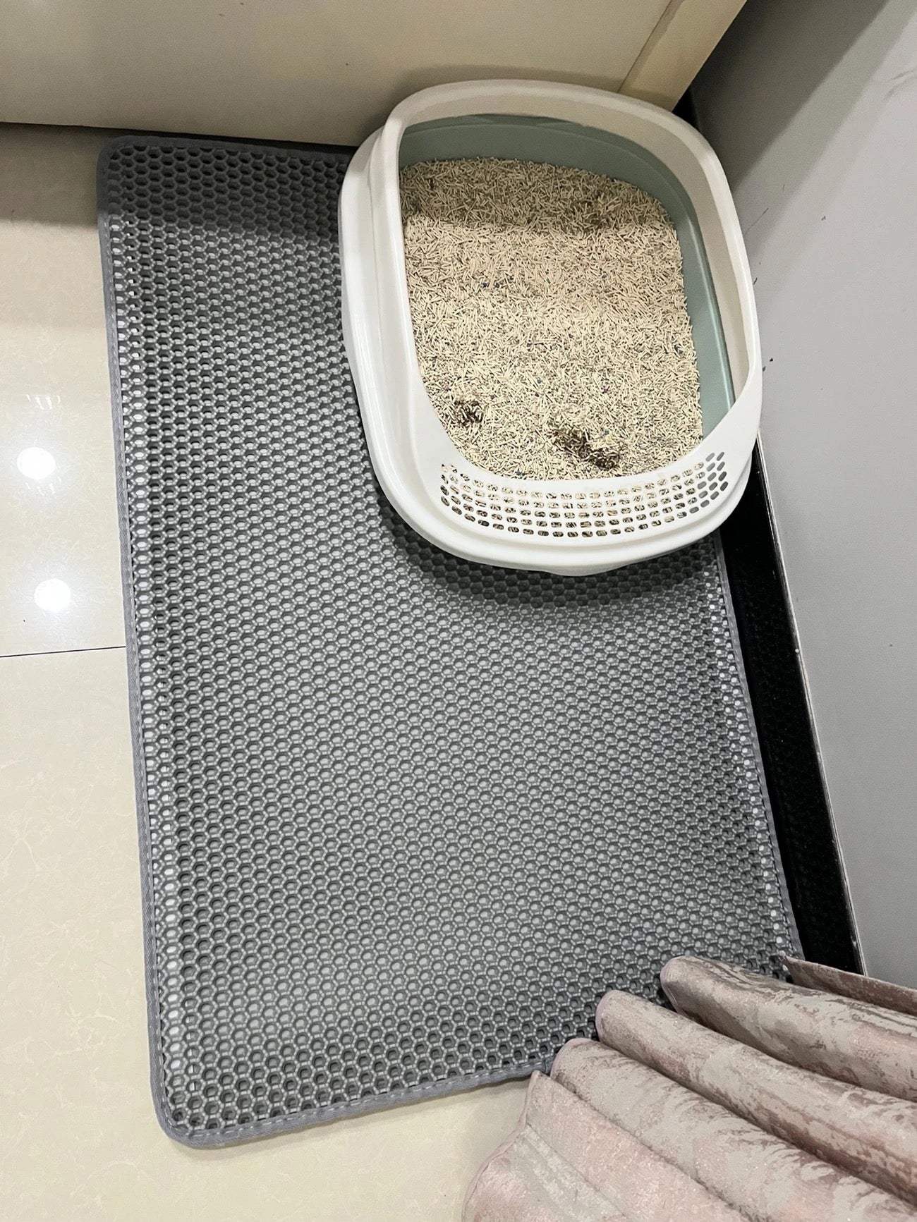 雙層蜂窩貓砂過濾墊