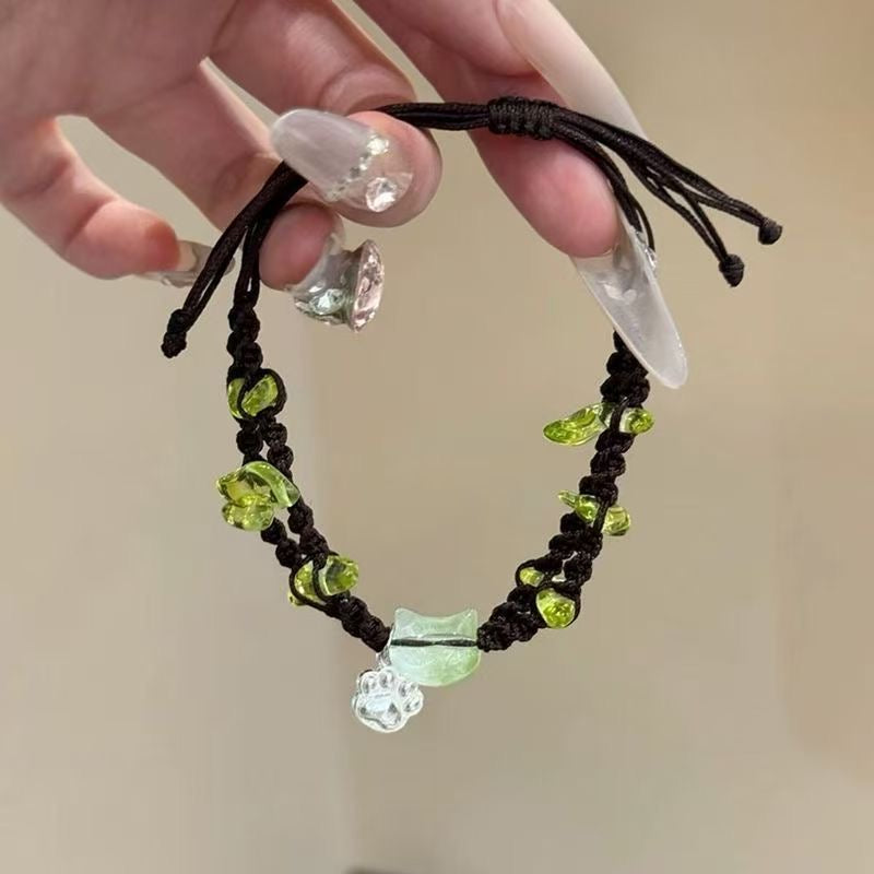 雙圈小貓DIY編織手繩