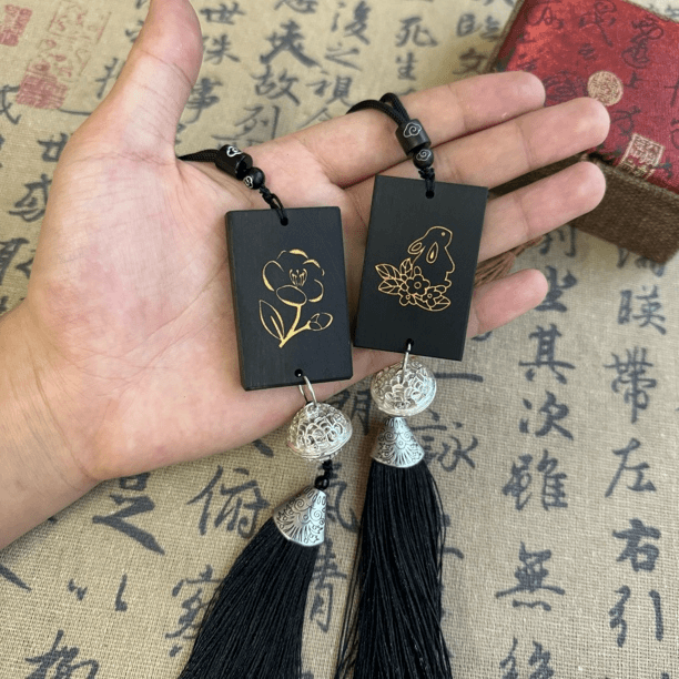 中秋DIY玉兔茉莉平安車掛掛件