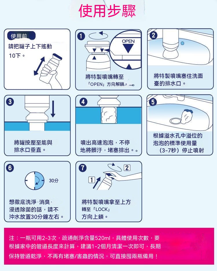 泡沫管道疏通除臭劑