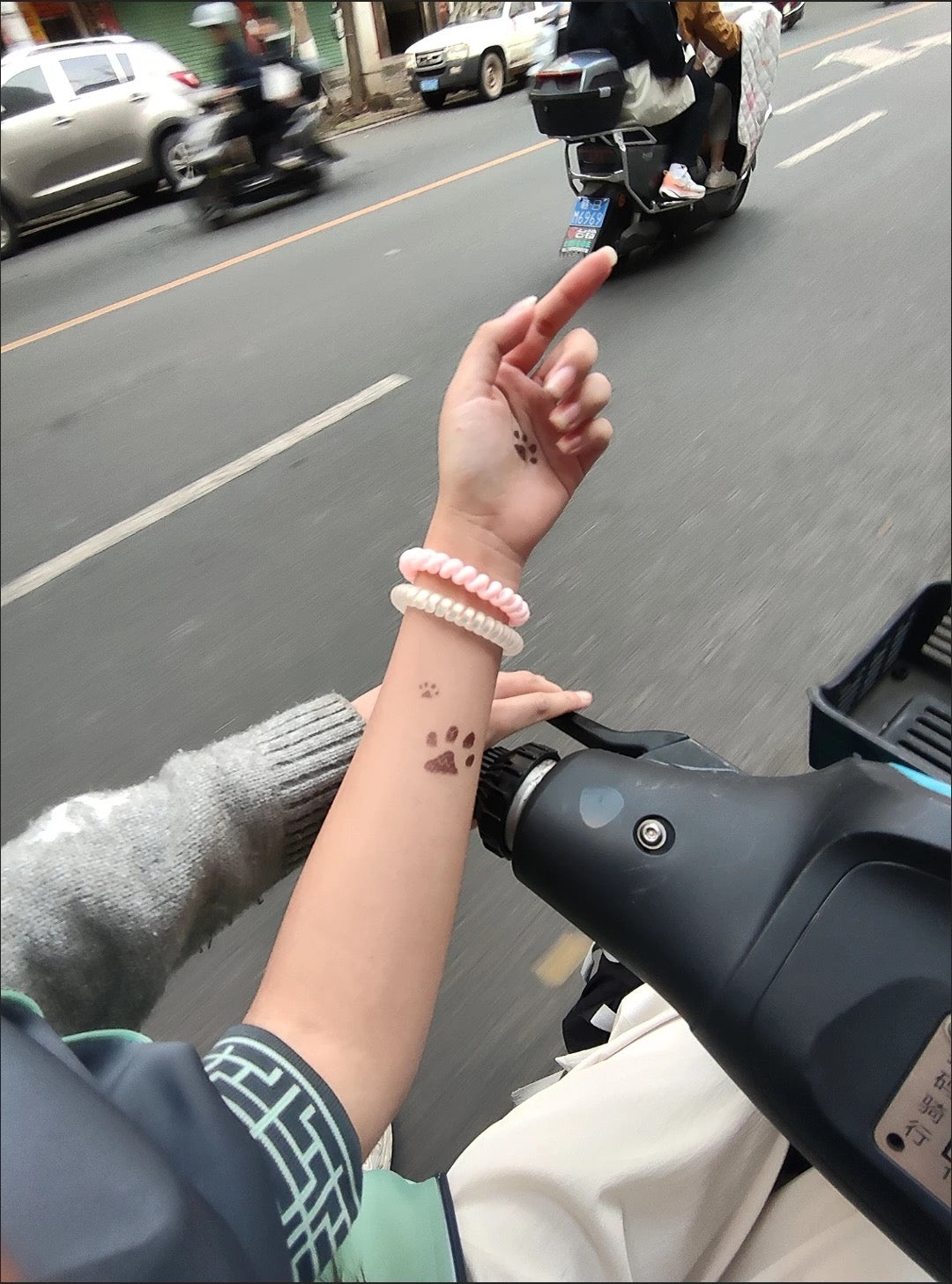 貓爪溫變變色紋身貼