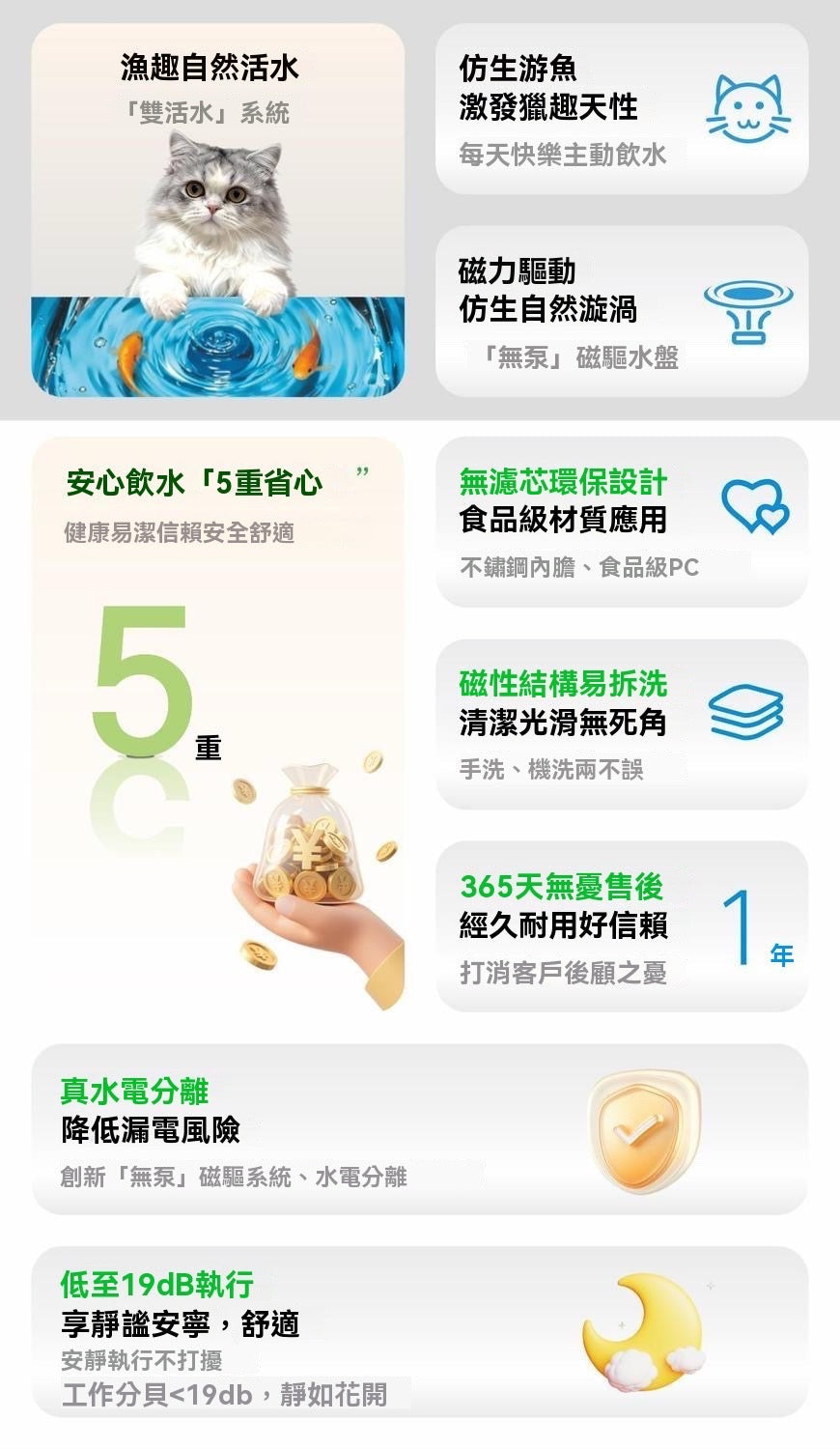 磁驅寵物飲水機