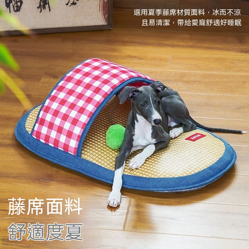夏季藤席吊球寵物窩墊