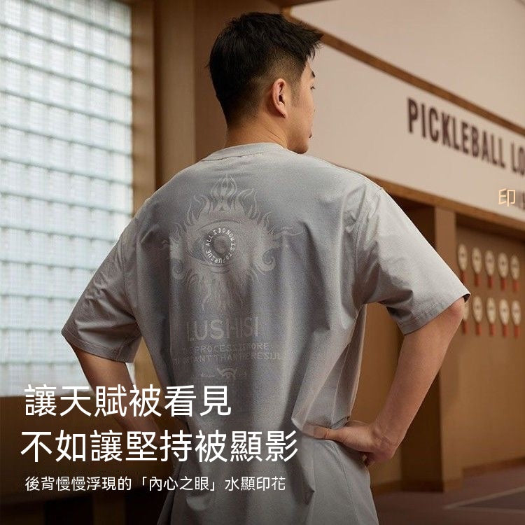 濕顯感應印花速乾運動短袖