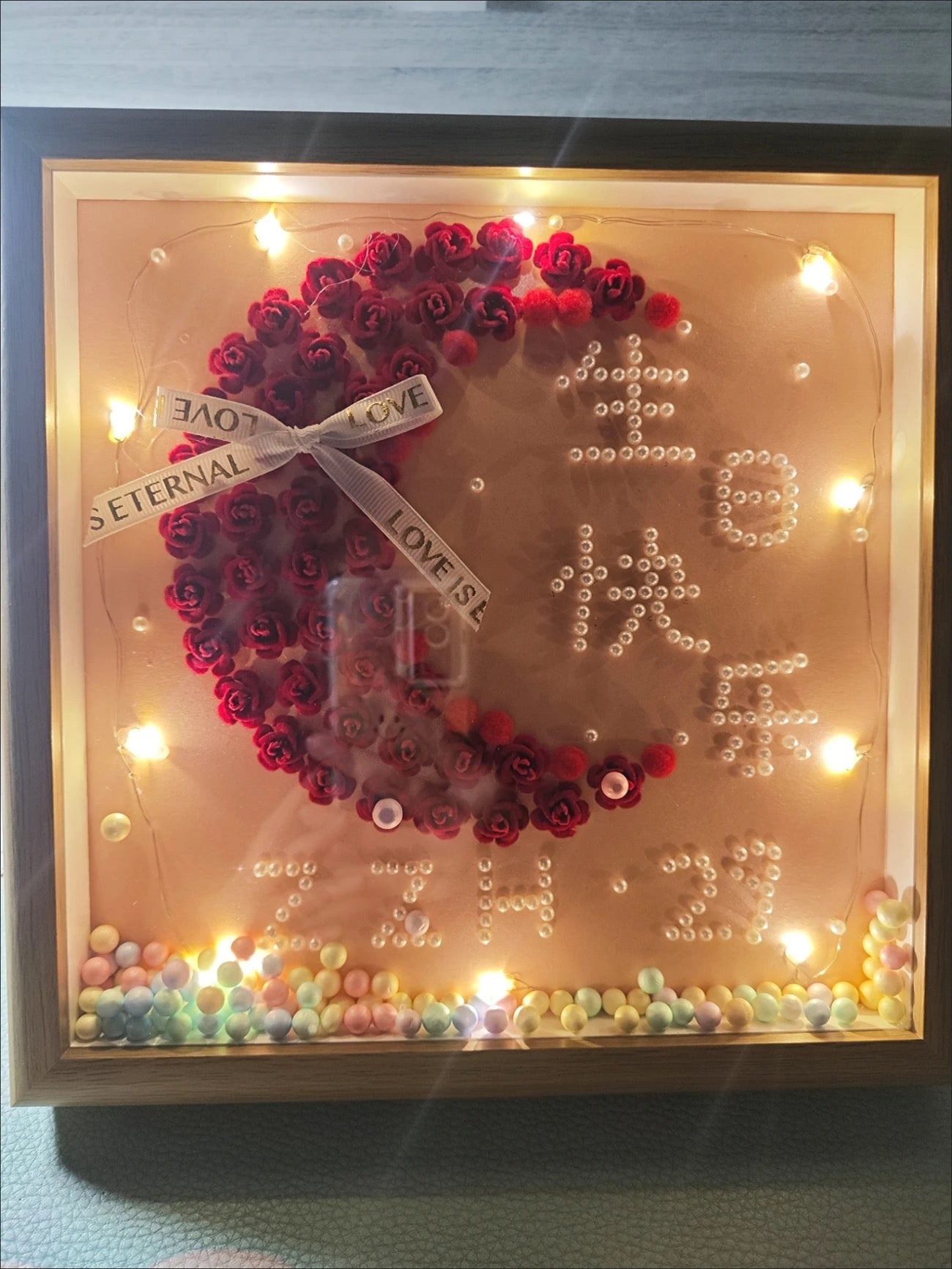 DIY生日玫瑰月亮相框材料包