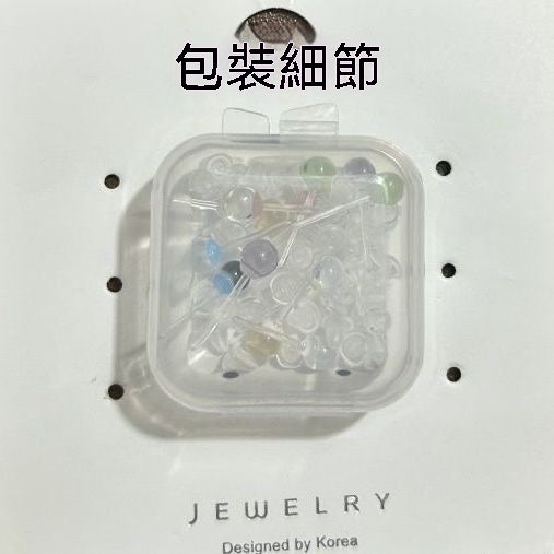 清新色小糖豆樹脂山茶花耳釘
