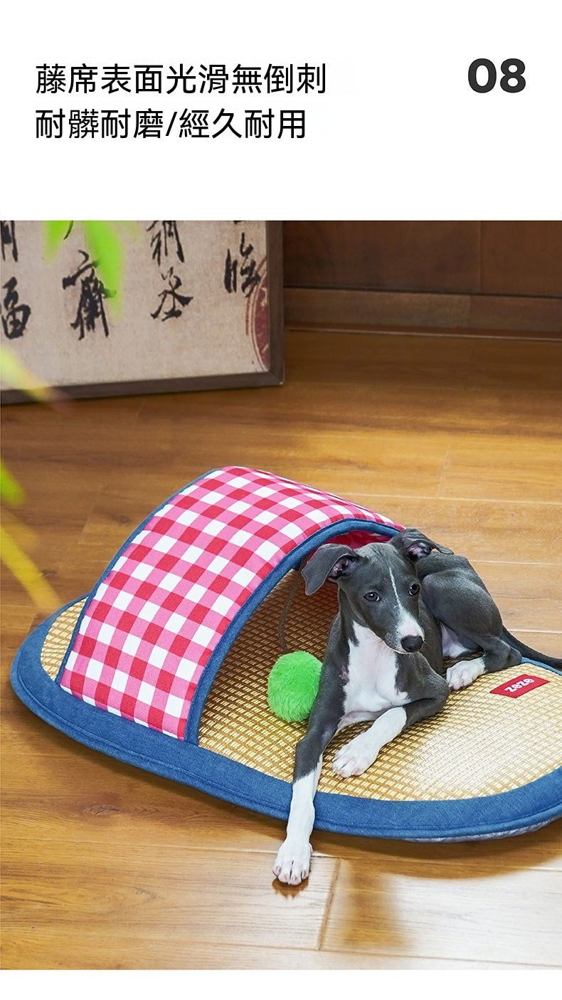 夏季藤席吊球寵物窩墊