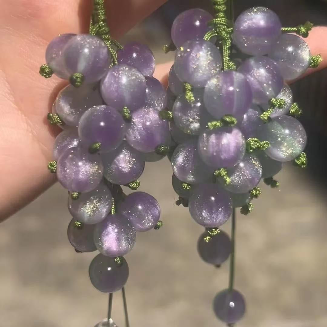 感光變色青提葡萄掛飾DIY手作材料包