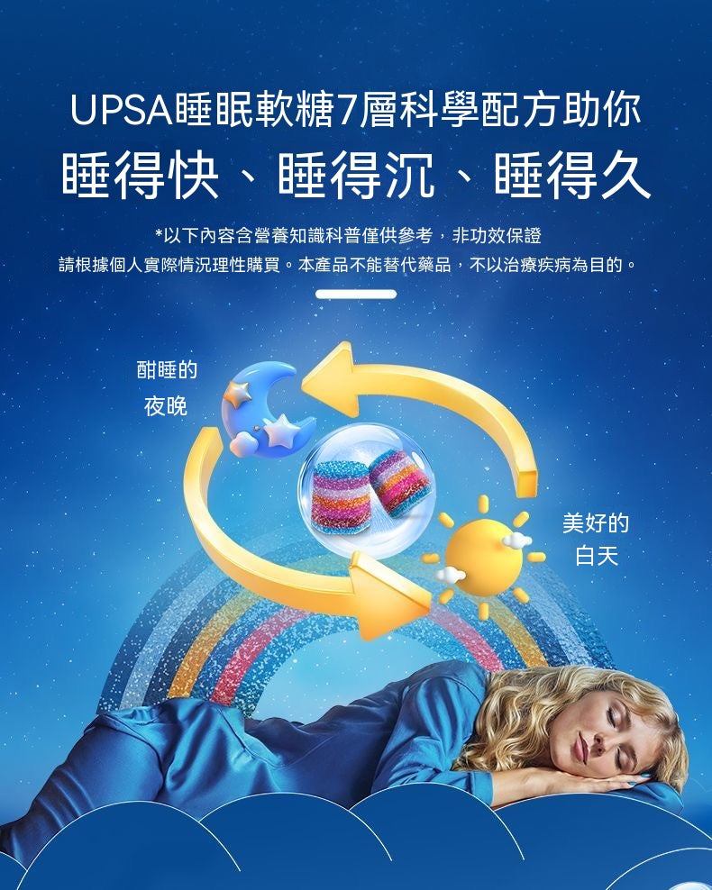 UPSA七合一睡眠軟糖
