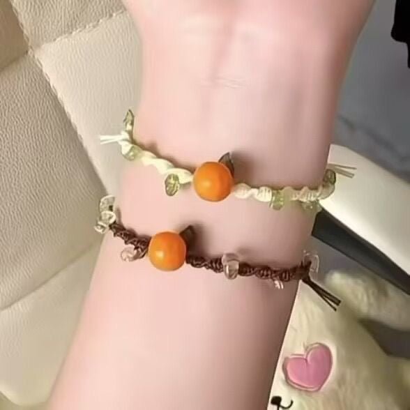 小清新橘子編織手繩